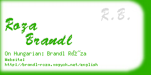 roza brandl business card